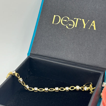 Yellow Gold Silver Bracelet