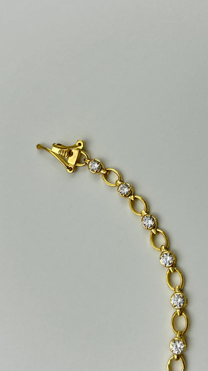 Yellow Gold Silver Bracelet