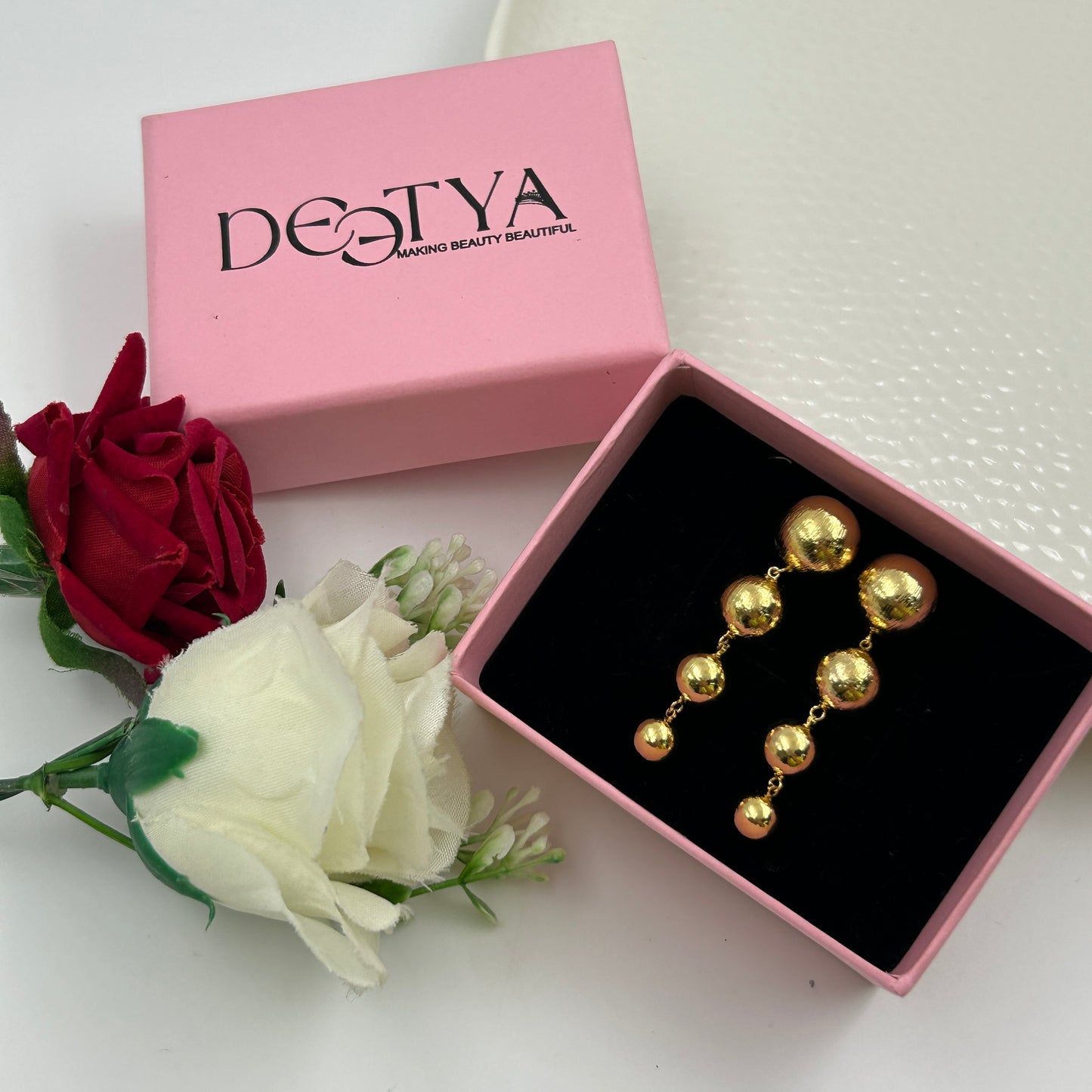 18k Gold Plated Bubble Earring Dangle Earring for Women