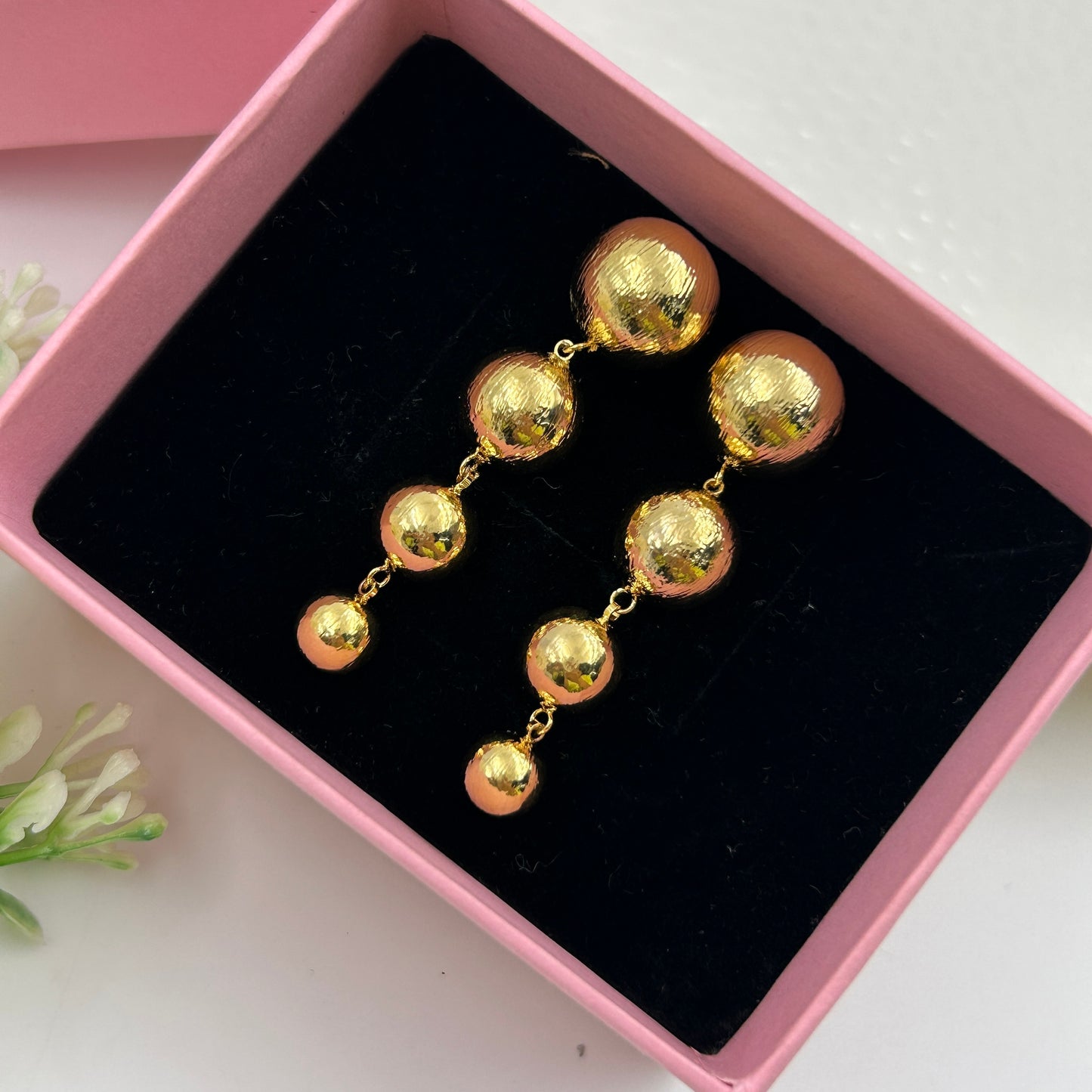 18k Gold Plated Bubble Earring Dangle Earring for Women