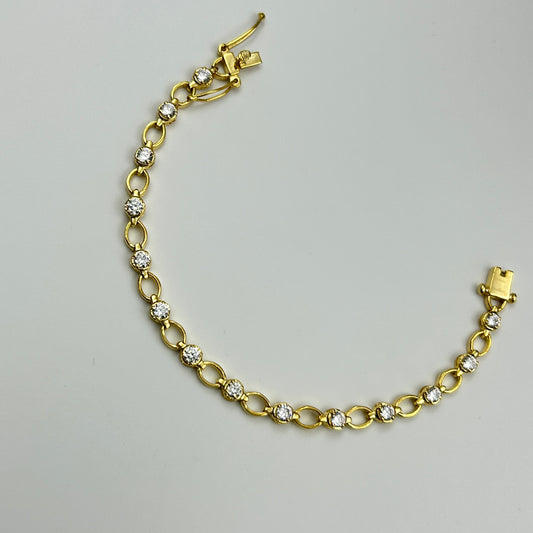 Yellow Gold Silver Bracelet