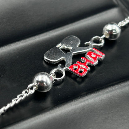 Moustache BHAI Rakhi - Pure Silver Rakhi
