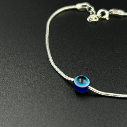 Silver Evil Eye Bracelet - Women's Bracelet