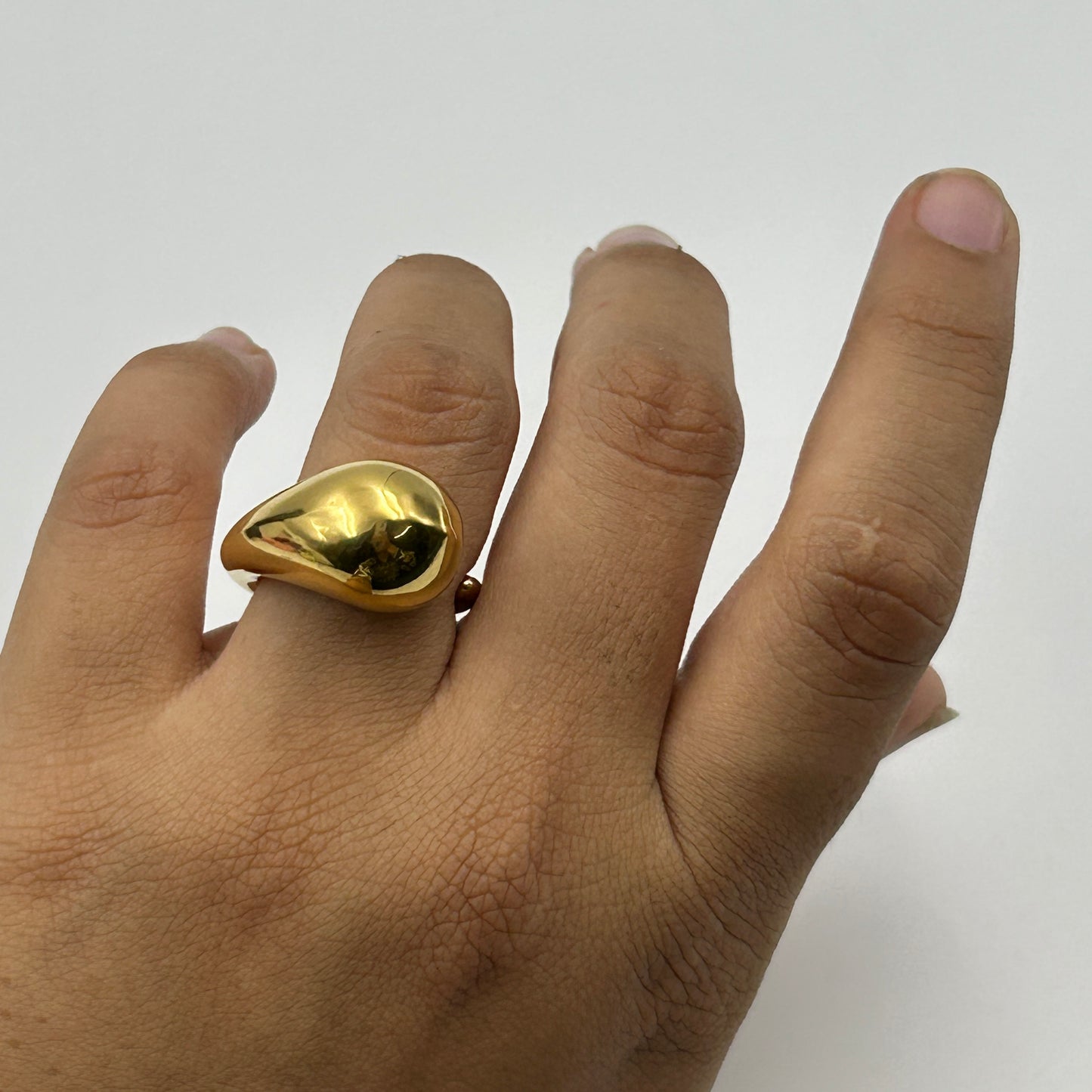 Women's Drop Ring 18k Yellow Gold Plated Ring