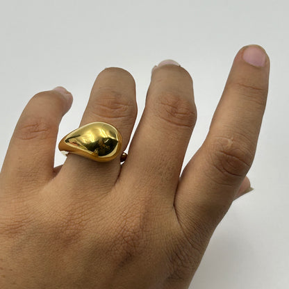 Women's Drop Ring 18k Yellow Gold Plated Ring