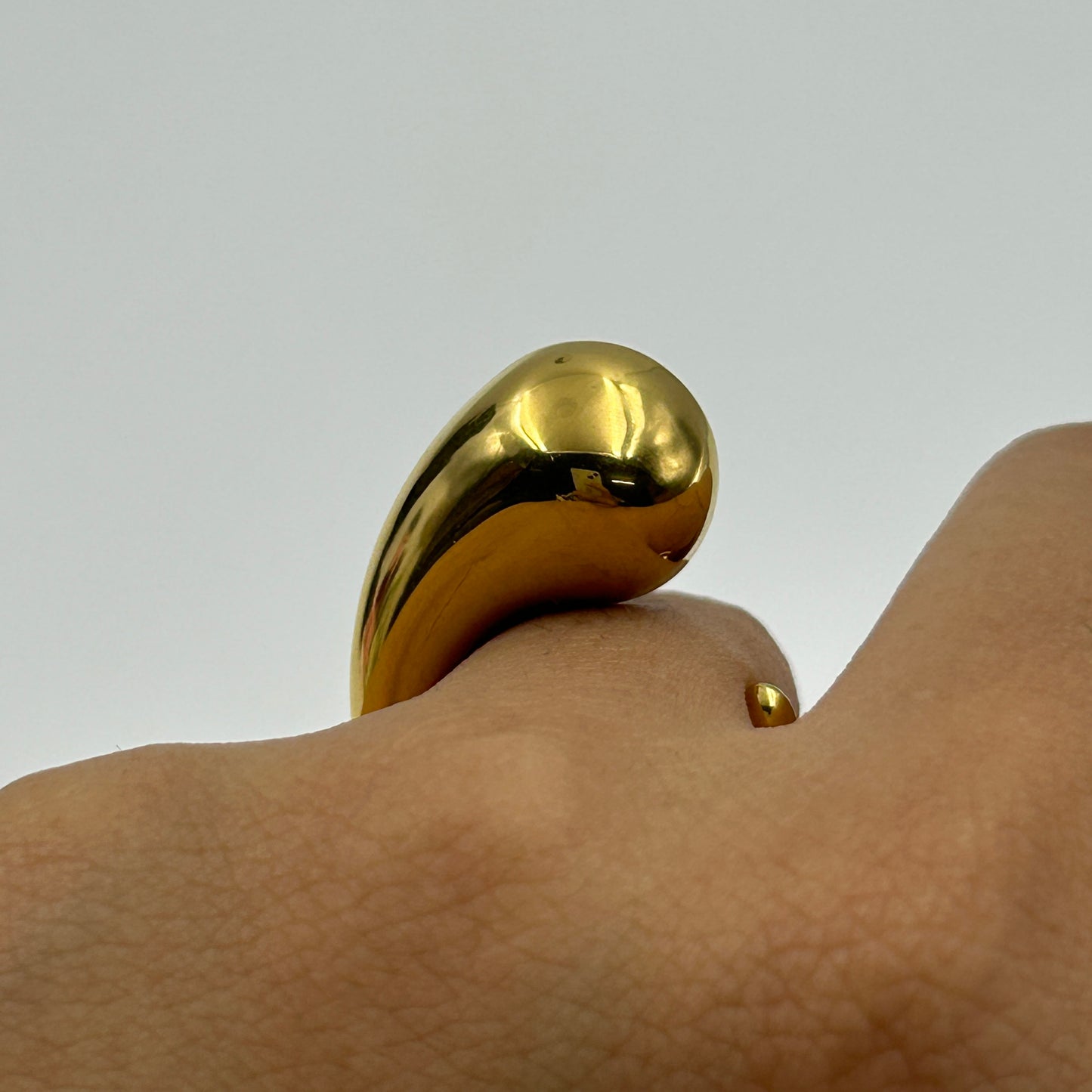 Women's Drop Ring 18k Yellow Gold Plated Ring