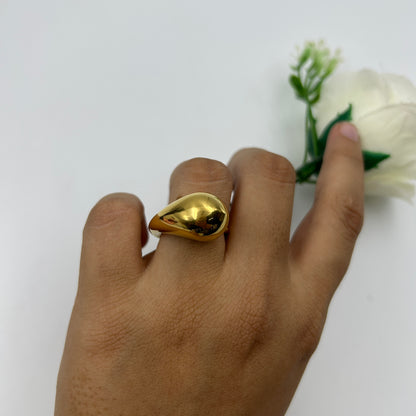 Women's Drop Ring 18k Yellow Gold Plated Ring