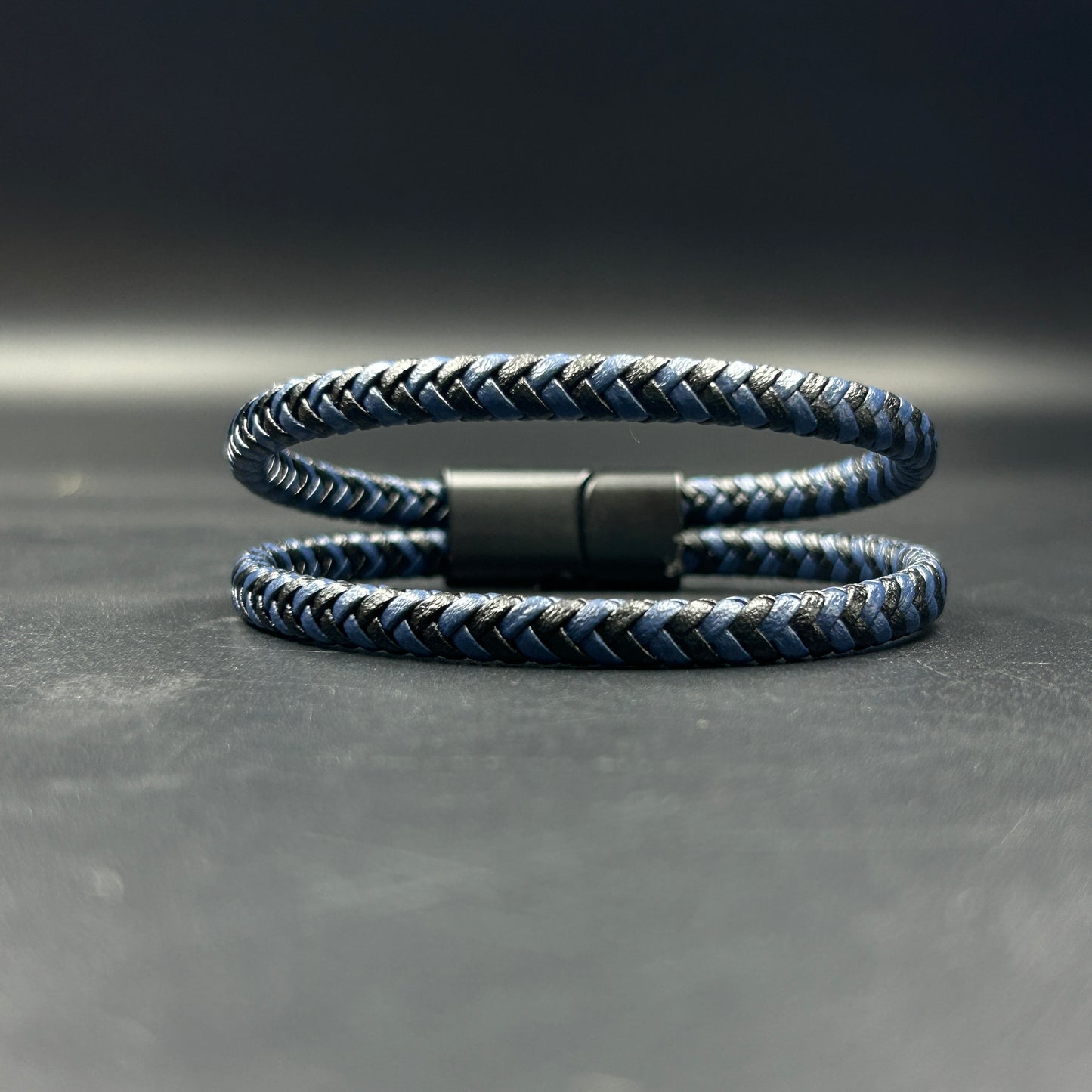 Stainless Steel Bracelet Double Blue Band