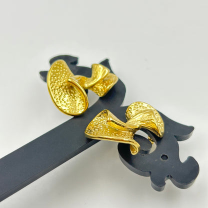 Wavy Earring for Women 18k Yellow Gold Plated