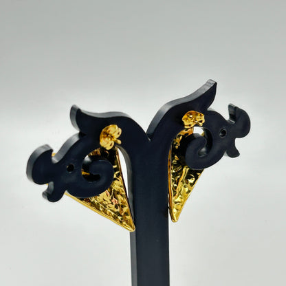 Dainty Heart Earrings 18k Gold Plated