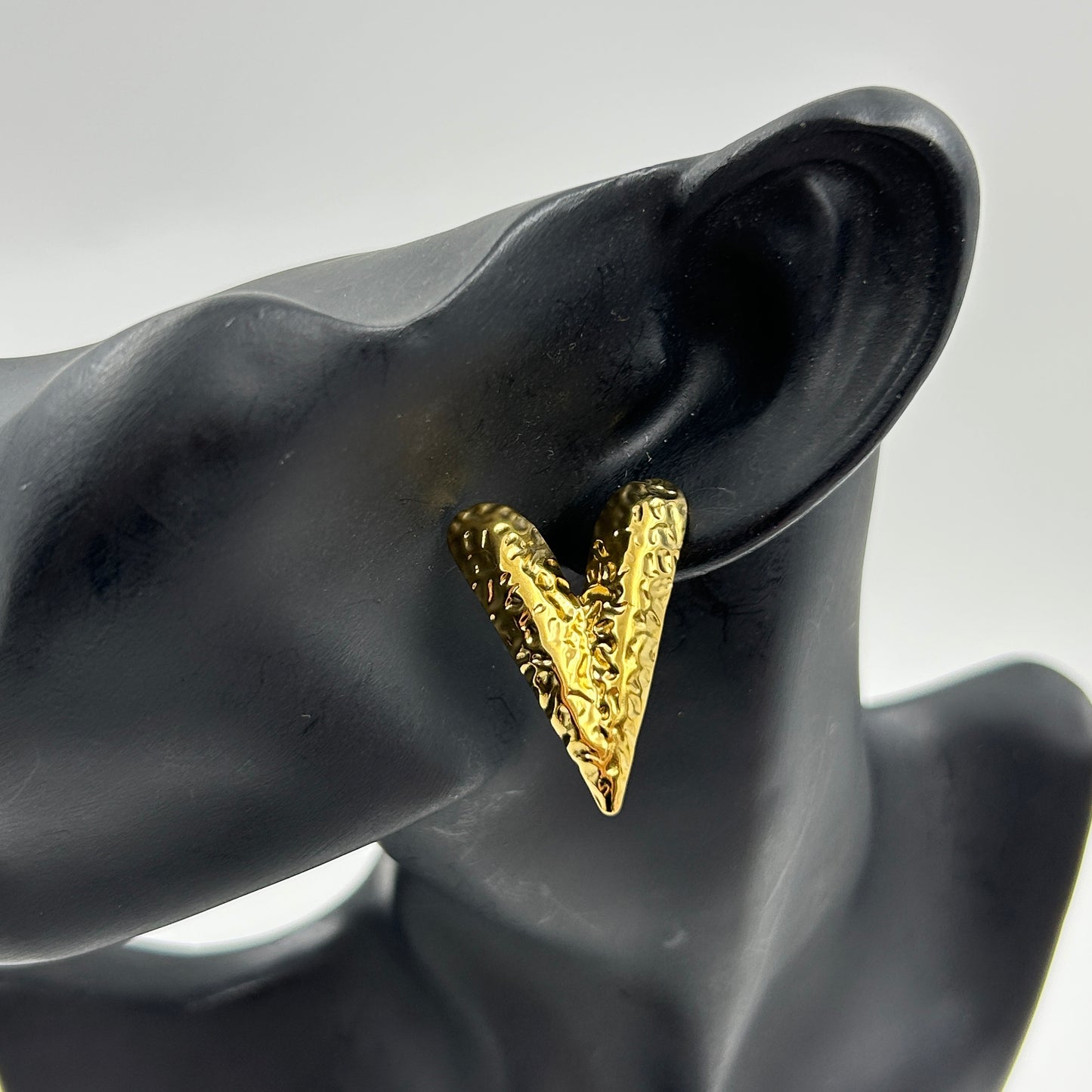 Dainty Heart Earrings 18k Gold Plated