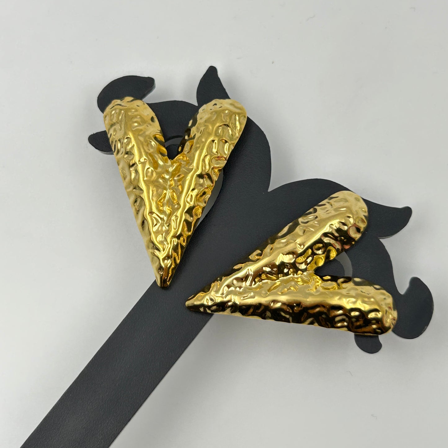 Dainty Heart Earrings 18k Gold Plated