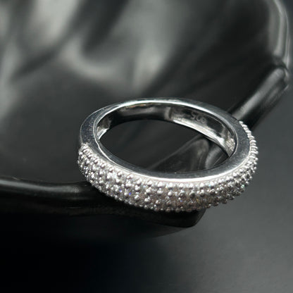 Silver Bridal Ring Set - Women's Engagement Ring Set