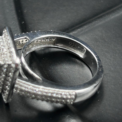 Silver Bridal Ring Set - Women's Engagement Ring Set