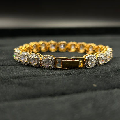 Yellow Gold Plated Diamond Bracelet