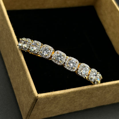 Yellow Gold Plated Diamond Bracelet