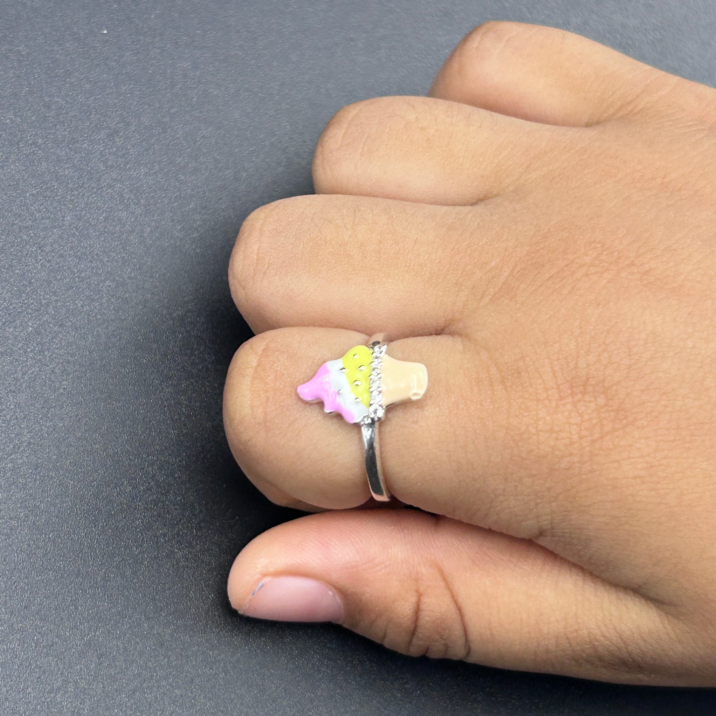 Silver Ring - Ice-cream Ring (Adjustable)