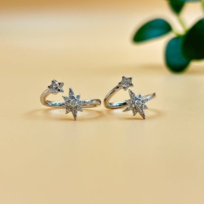 Silver Star Toe Ring - Women's Toe Ring