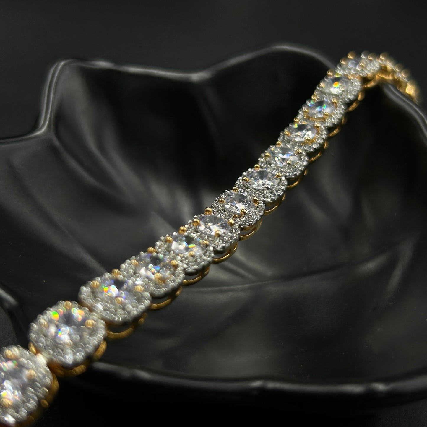 Yellow Gold Plated Diamond Bracelet