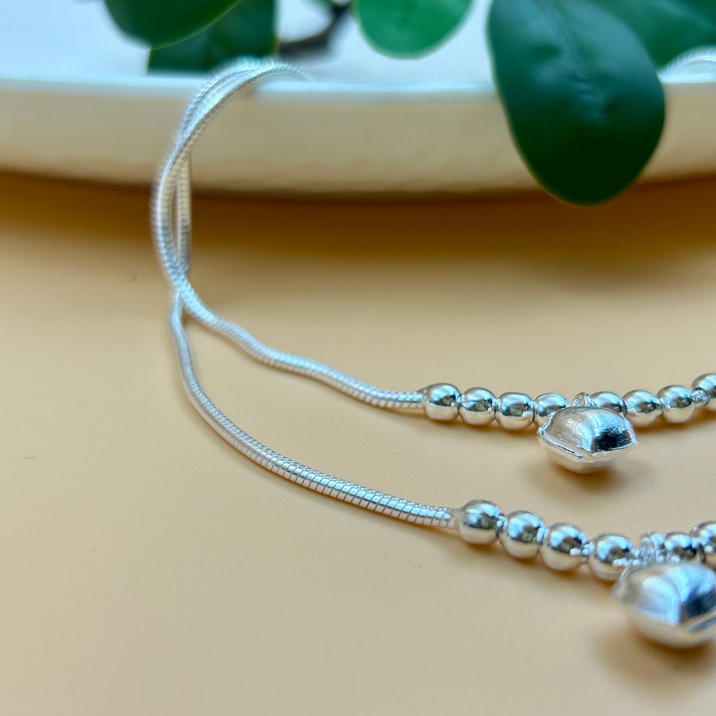 Silver Anklet - Heart Anklet