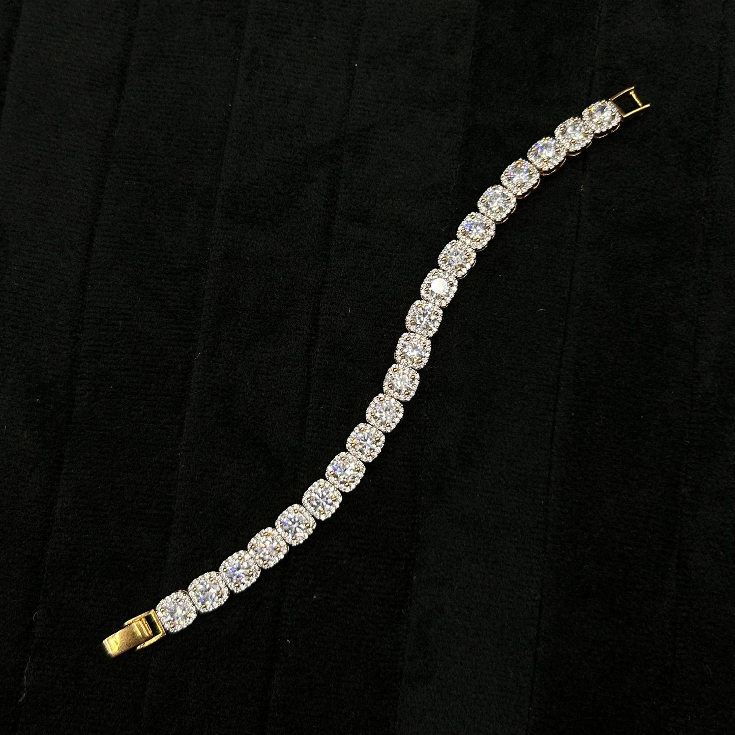 Yellow Gold Plated Diamond Bracelet