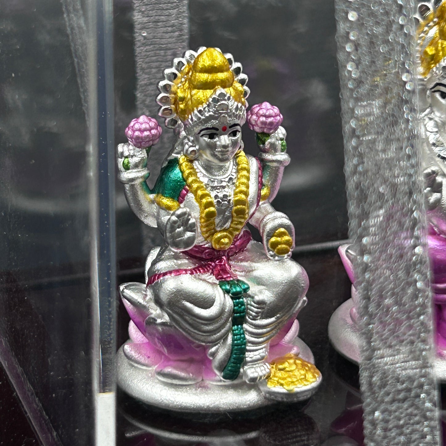 Laxmi/Ganesh/Saraswati 999 Pure Silver Murti