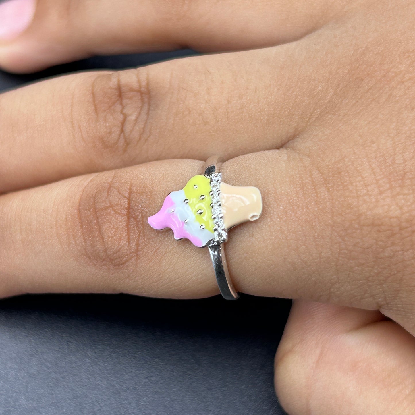 Silver Ring - Ice-cream Ring (Adjustable)