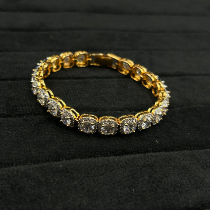 Yellow Gold Plated Diamond Bracelet