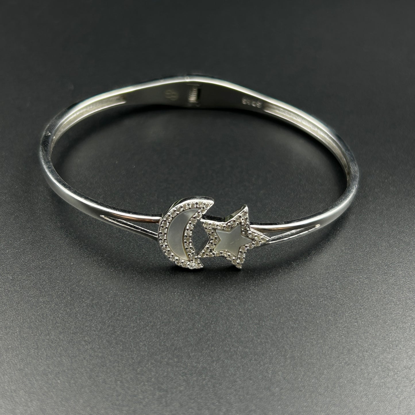 Women's Silver Star and Moon Kada/Bracelet