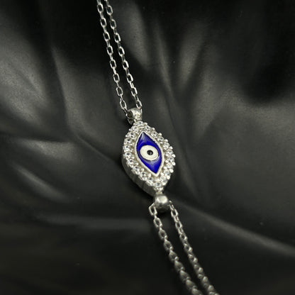 Silver Evil Eye Bracelet - Minimal Bracelet