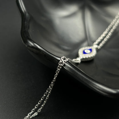 Silver Evil Eye Bracelet - Minimal Bracelet