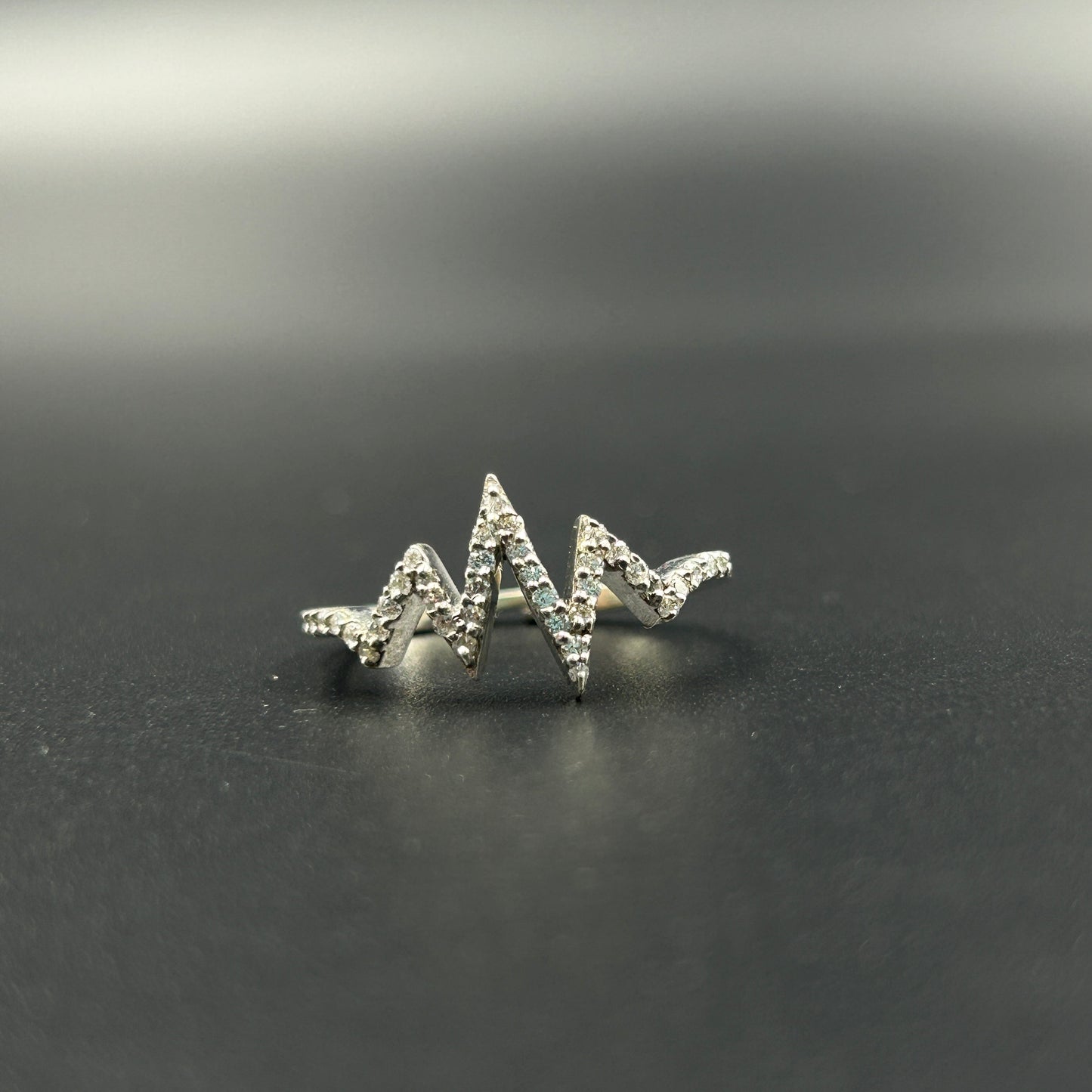 Silver Heartbeat Ring - Adjustable