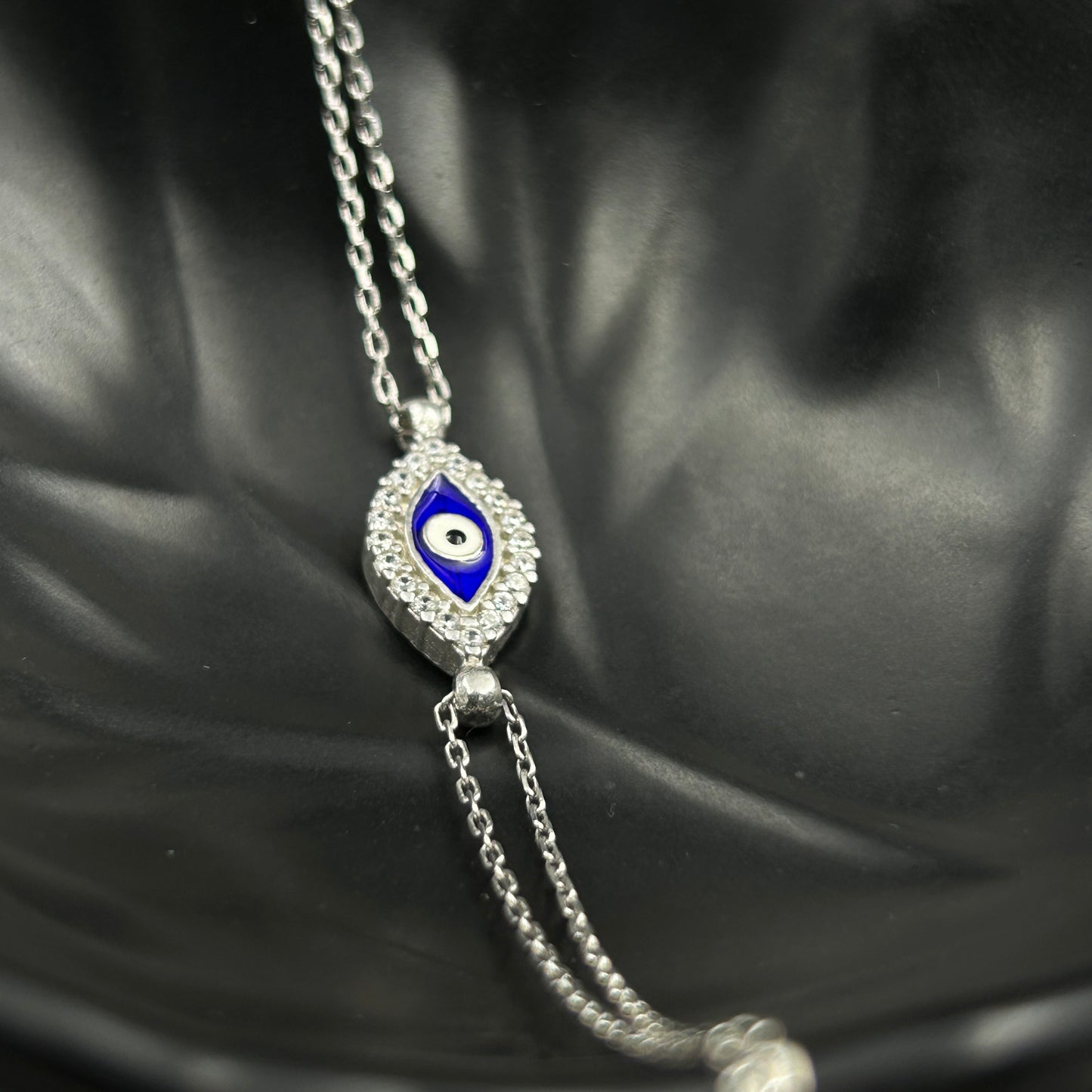 Silver Evil Eye Bracelet - Minimal Bracelet