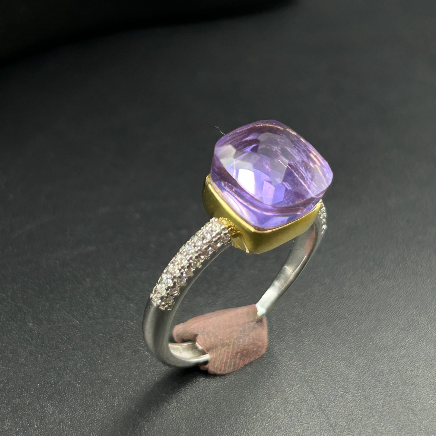 Amethyst Stone Necklace Set ( Necklace, Ring, Earrings ) - Sterling Silver