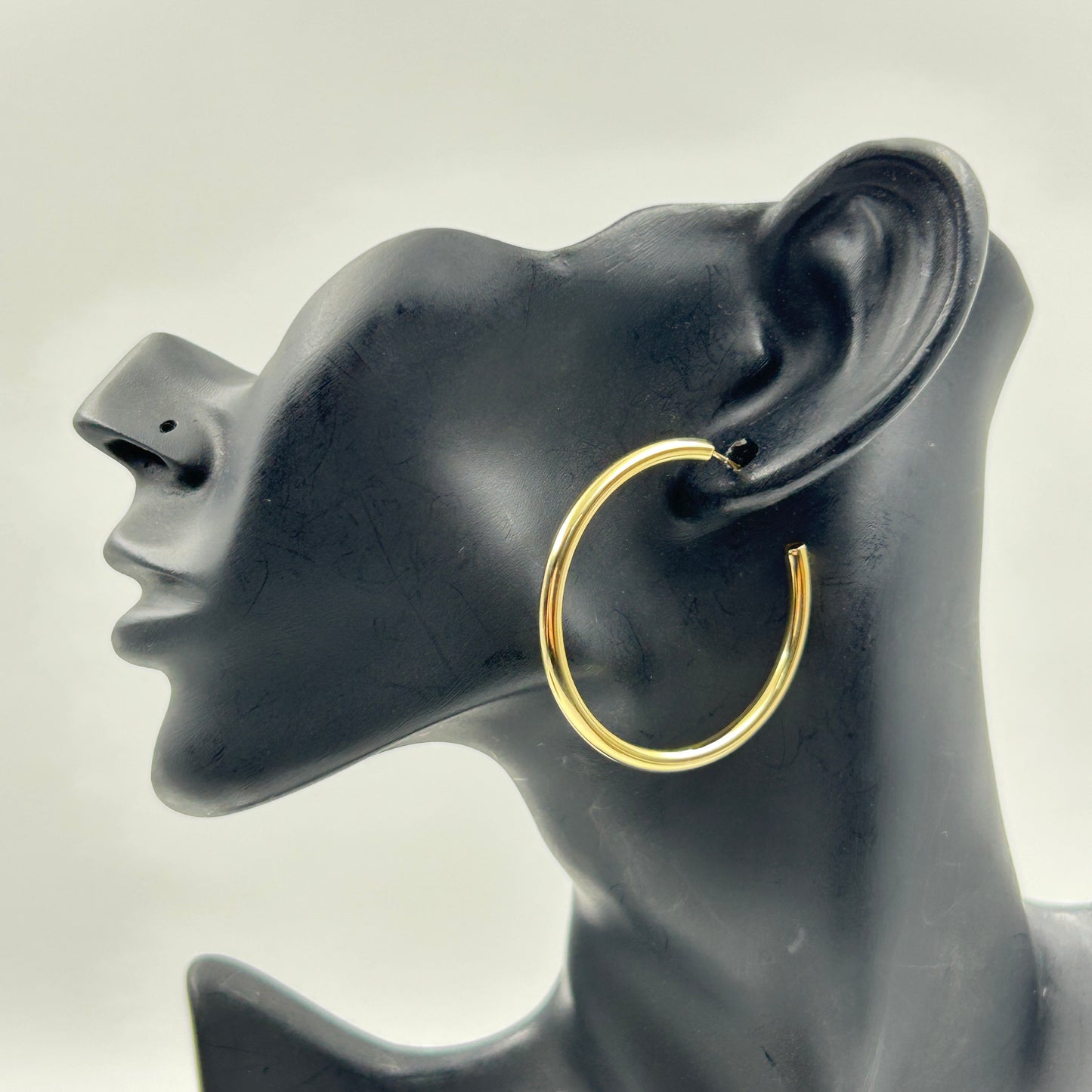 18k Yellow Gold Plated Women's Hoop Earrings