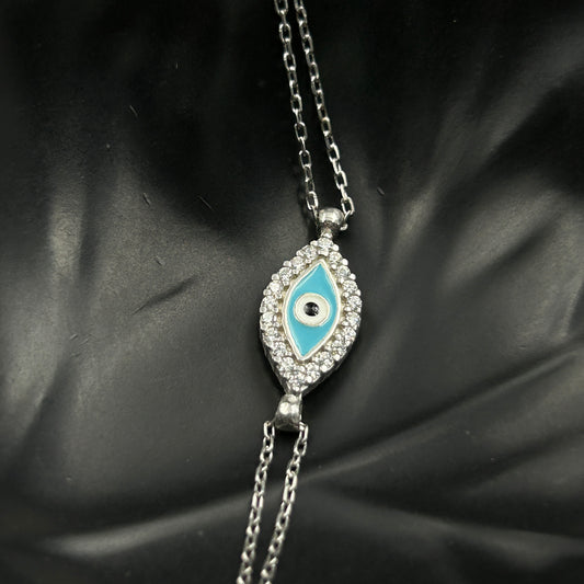 Silver Evil Eye Silver Bracelet