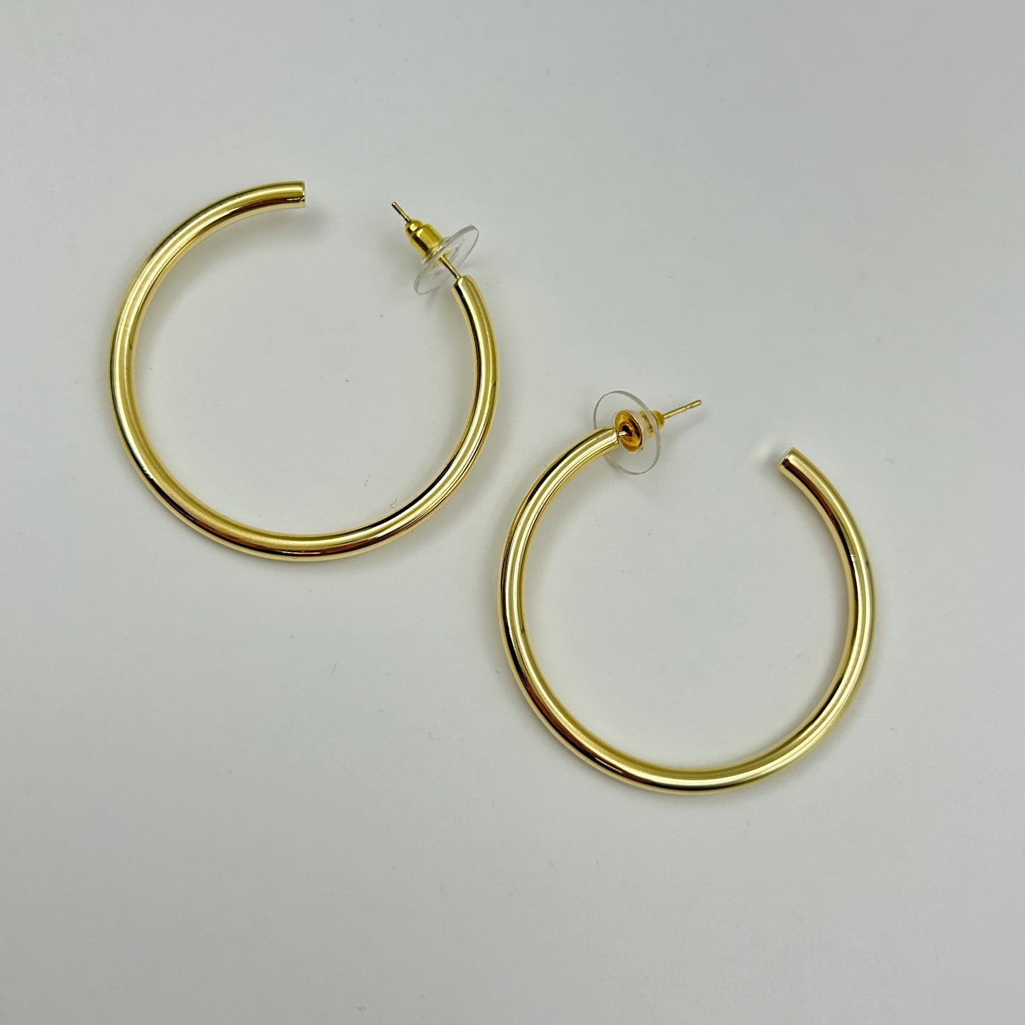 18k Yellow Gold Plated Women's Hoop Earrings