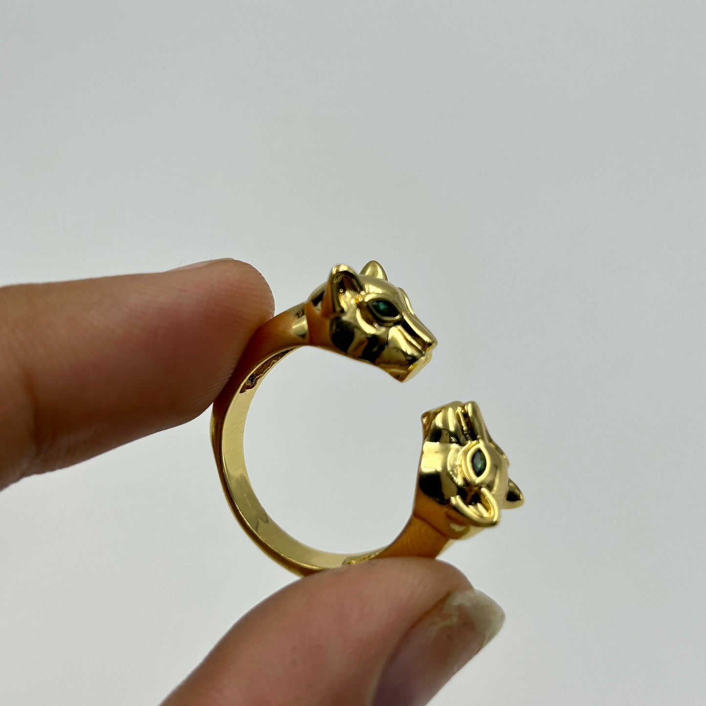 Panther Face Ring 18k Gold Plated Ring