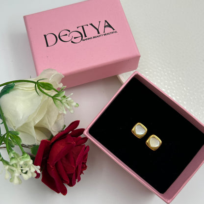 Small Heart Earrings Stud Earring 18k Gold Plated
