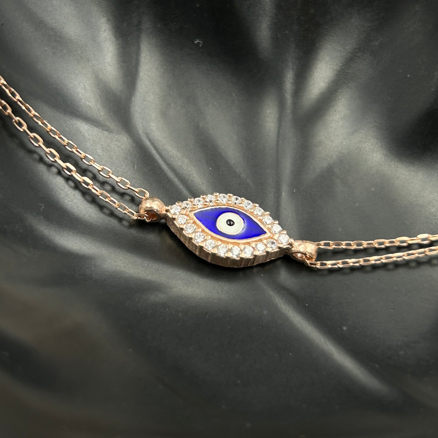 Silver Evil Eye Bracelet -Rose Gold Bracelet