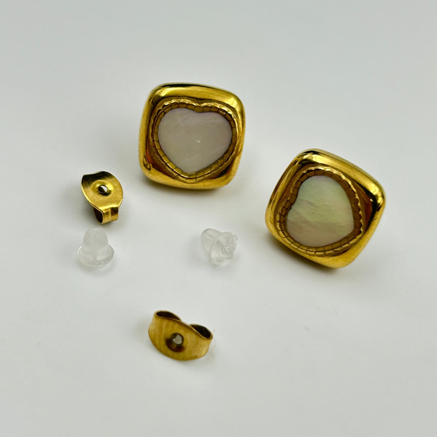 Small Heart Earrings Stud Earring 18k Gold Plated