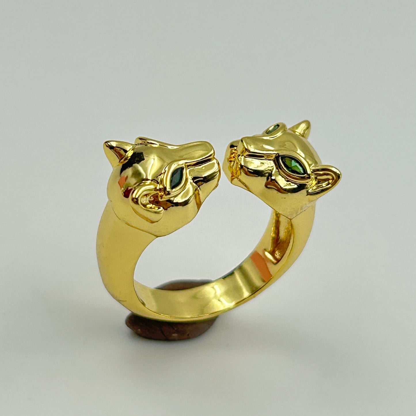 Panther Face Ring 18k Gold Plated Ring