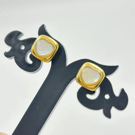 Small Heart Earrings Stud Earring 18k Gold Plated