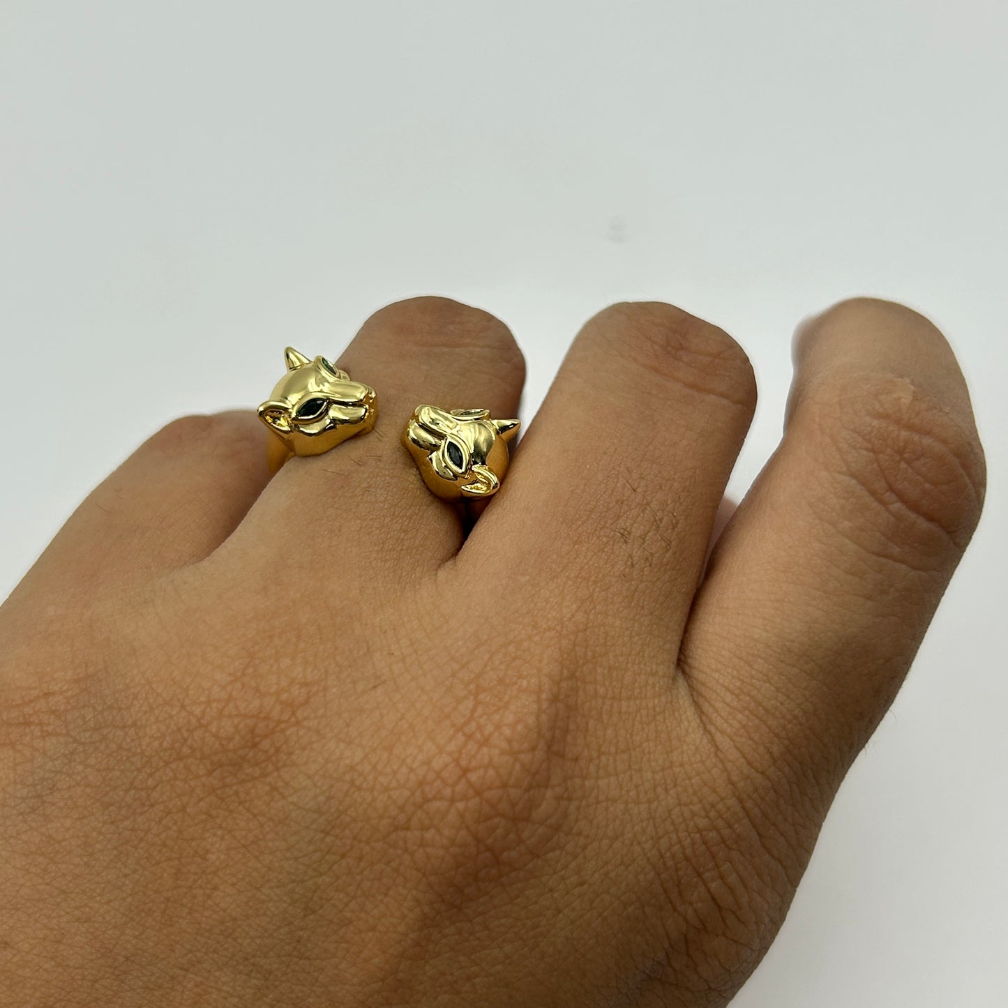 Panther Face Ring 18k Gold Plated Ring