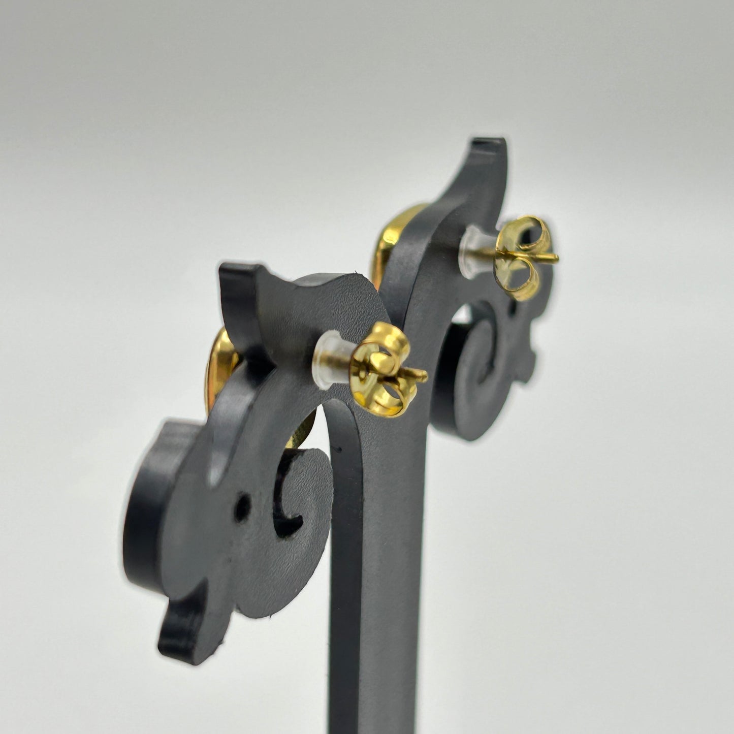 Small Heart Earrings Stud Earring 18k Gold Plated