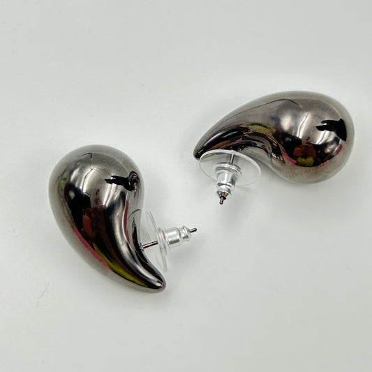 Black Drop Earring 18k Black Gold Plated