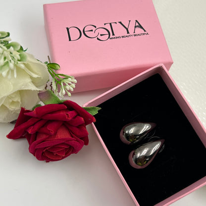 Black Drop Earring 18k Black Gold Plated