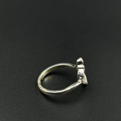 Silver MOM Ring - Mother and Child Ring Adjustable