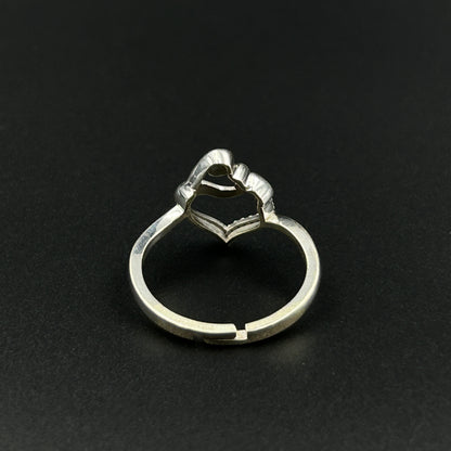 Silver MOM Ring - Mother and Child Ring Adjustable