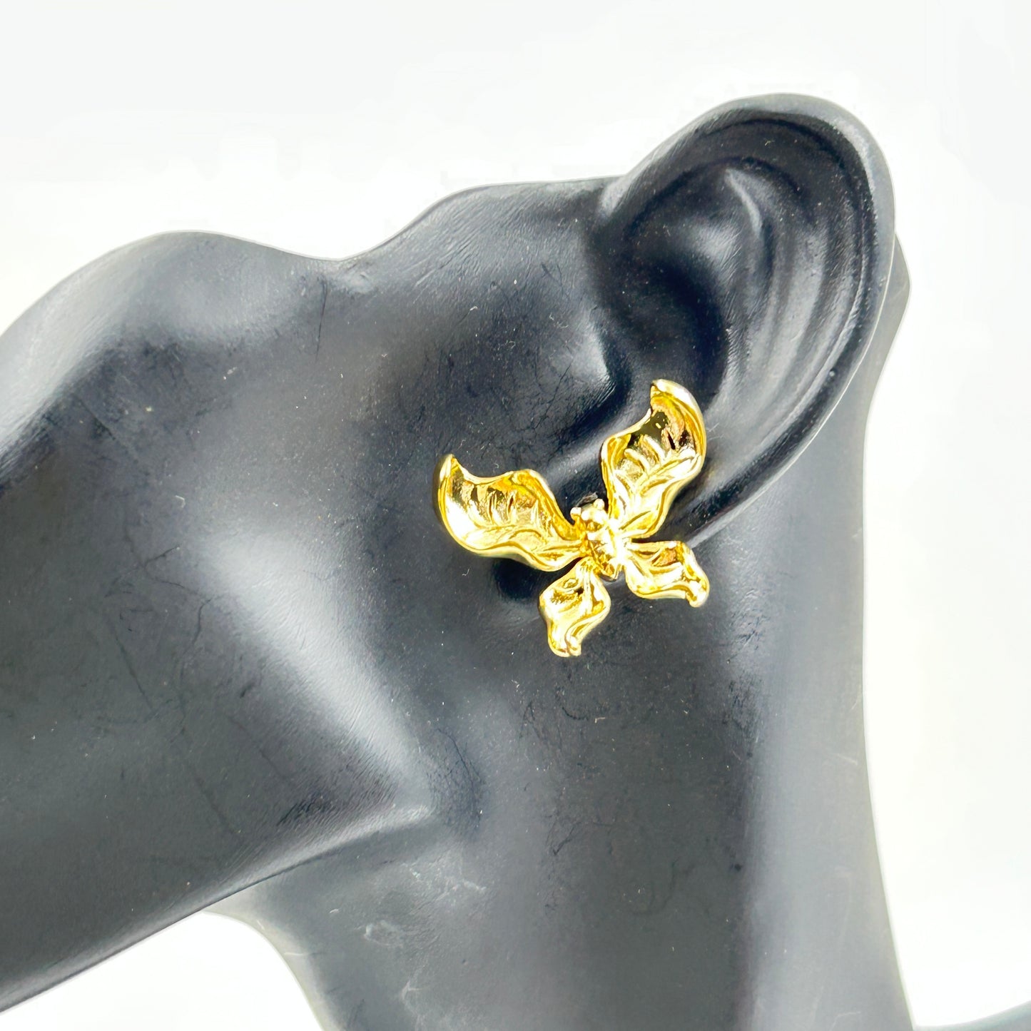 18k Yellow Gold Plated Butterfly Earring for Women